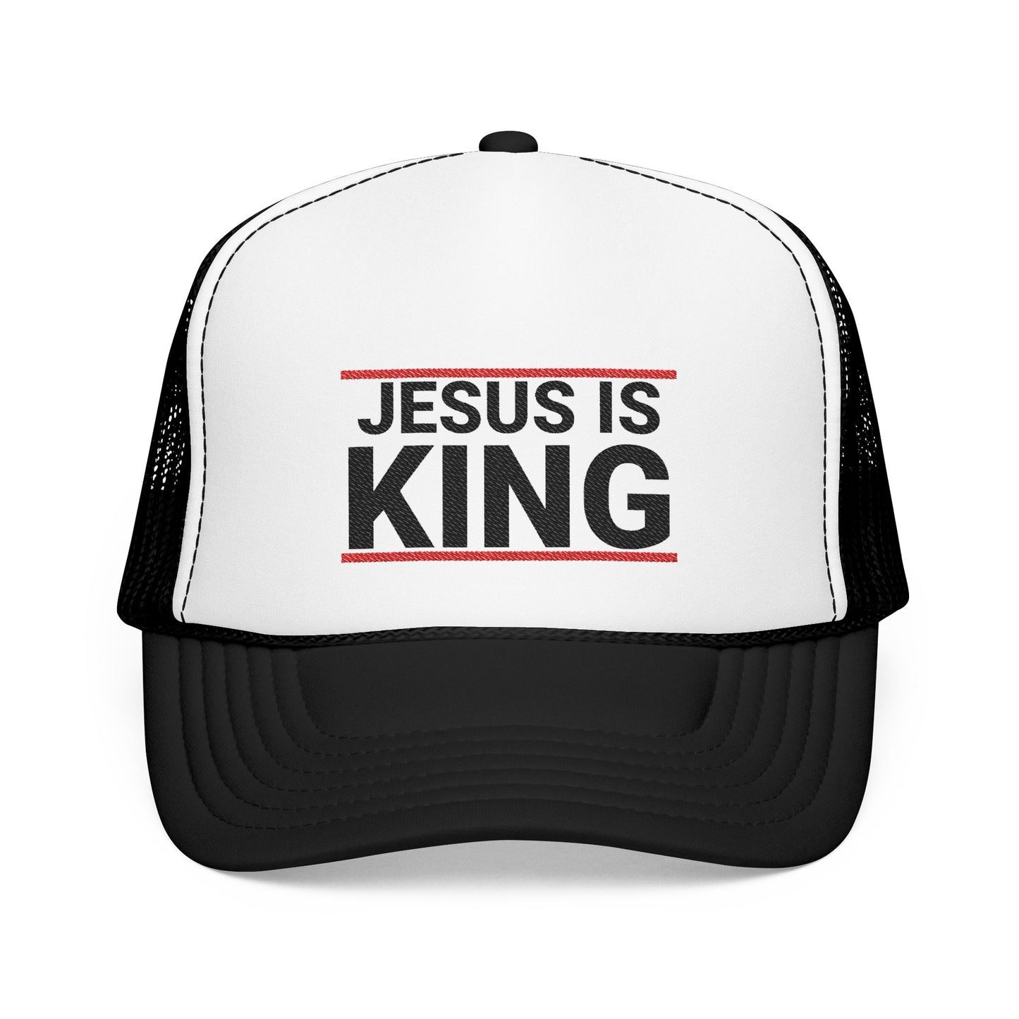 Embroidered 'Jesus is King' Trucker Hat