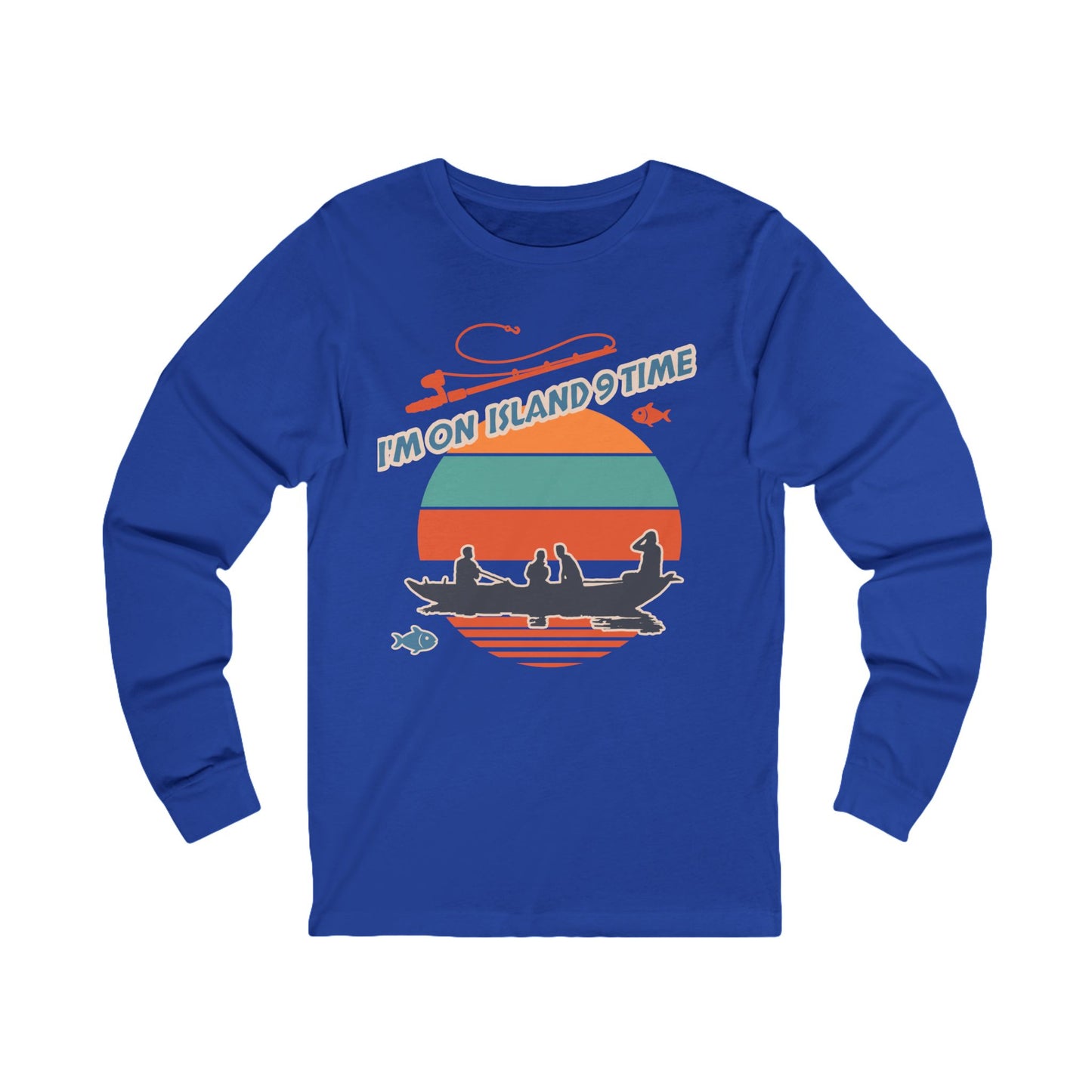 Personalized Adult Unisex Long Sleeve Shirt- I'm On Island 9 Time