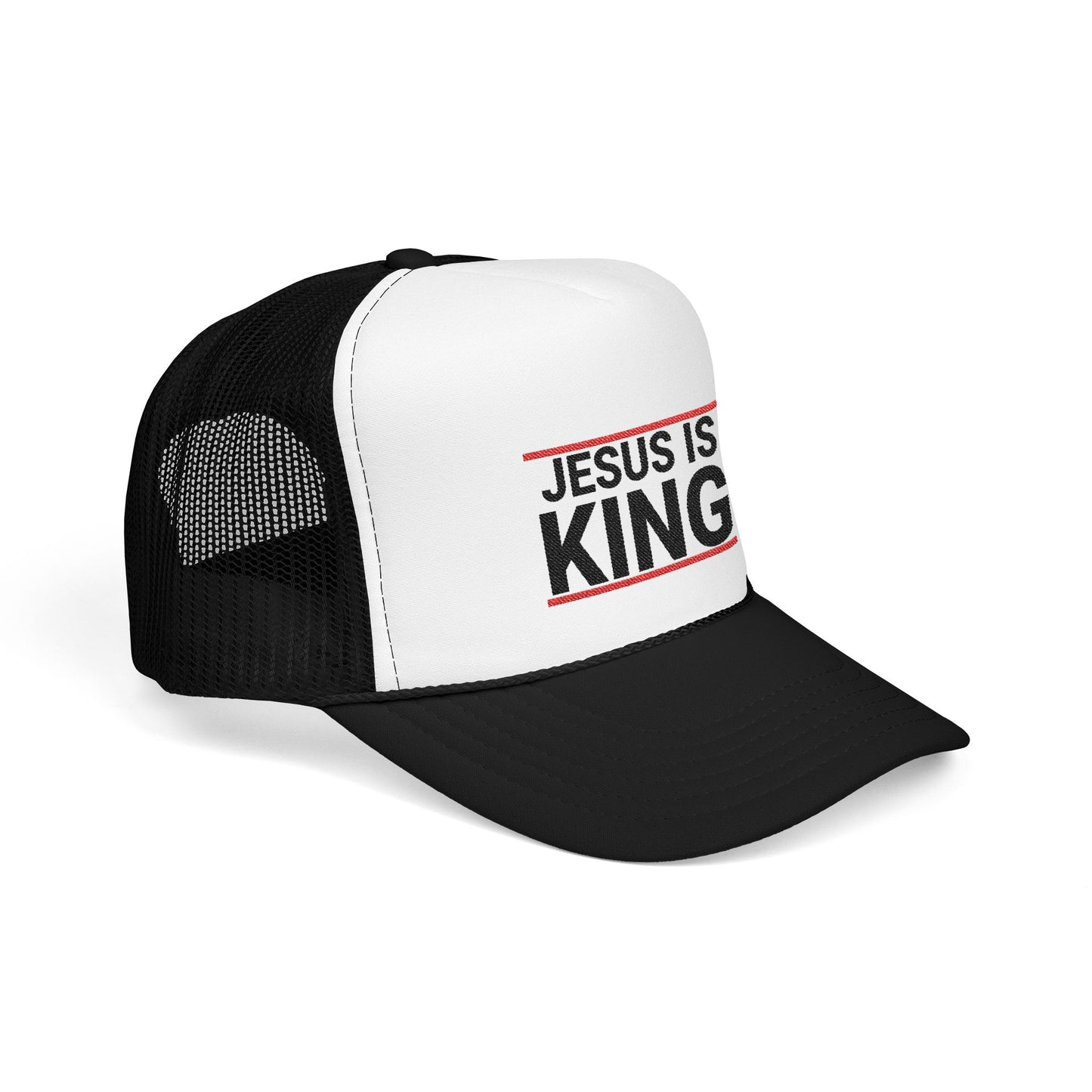 Embroidered 'Jesus is King' Trucker Hat