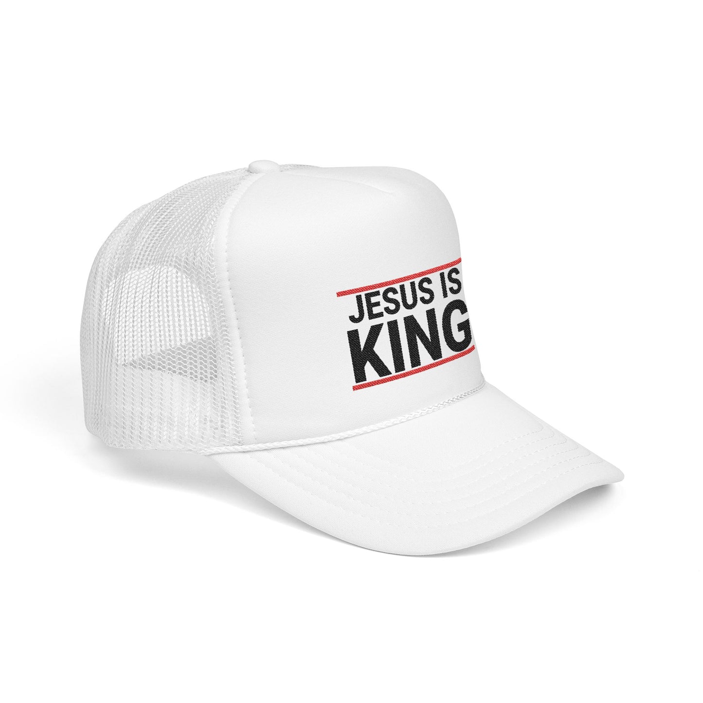 Embroidered 'Jesus is King' Trucker Hat