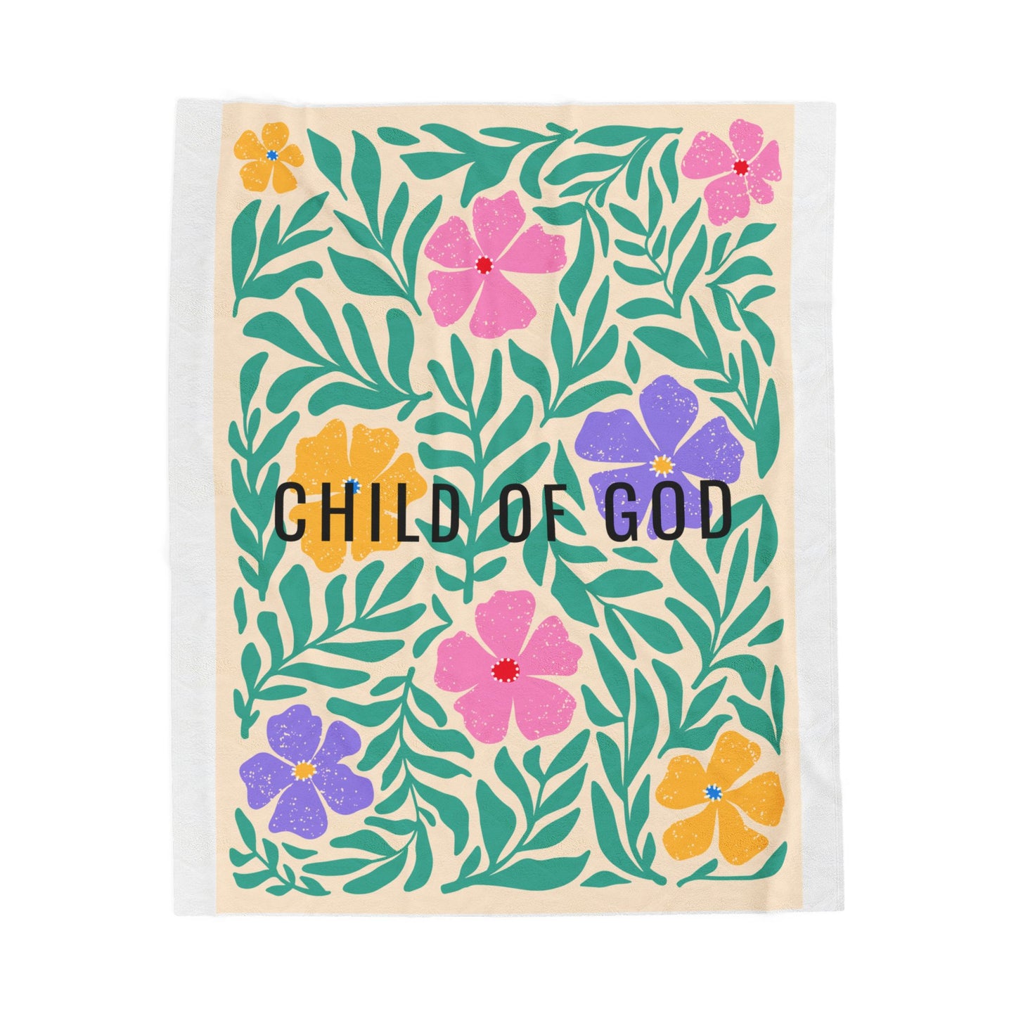 Child of God Velveteen Plush Blanket