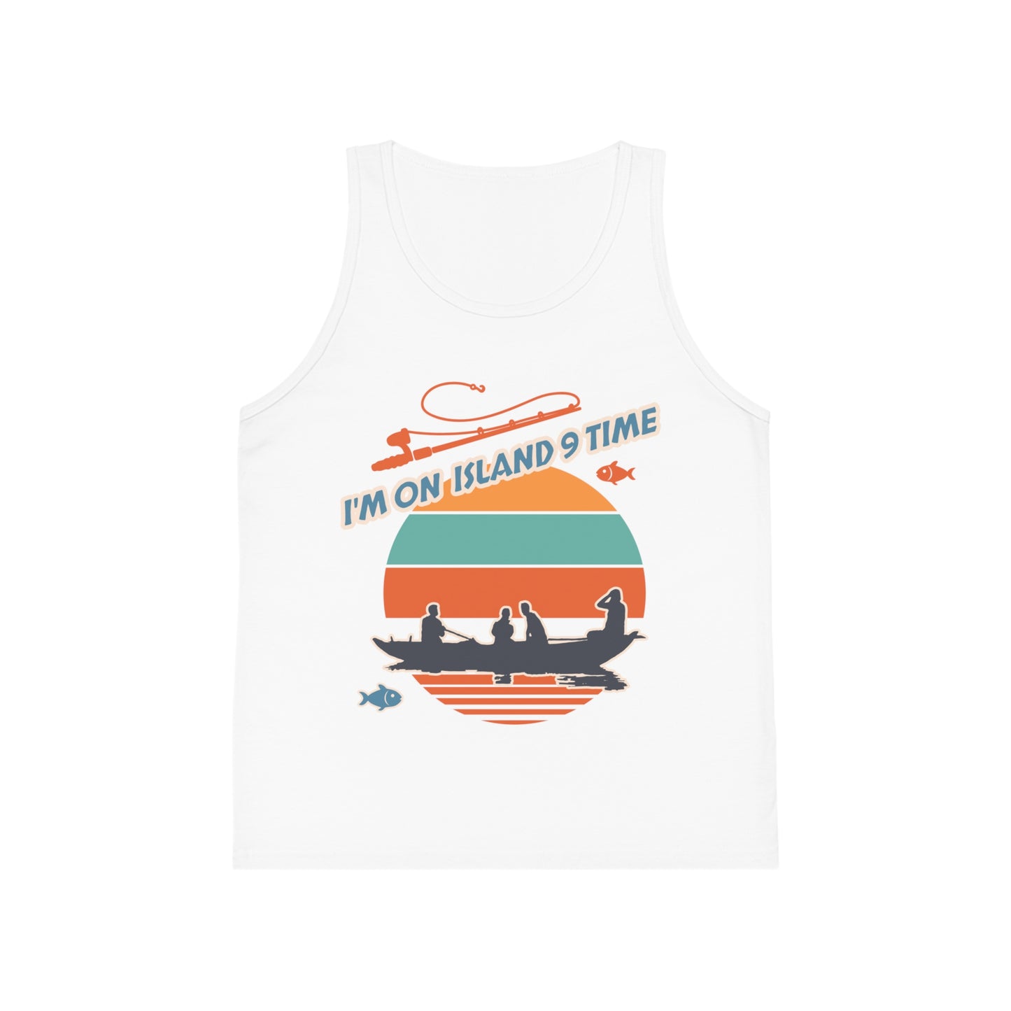 Personalized Kids Tank Top-I'm on Island 9 Time Vibes