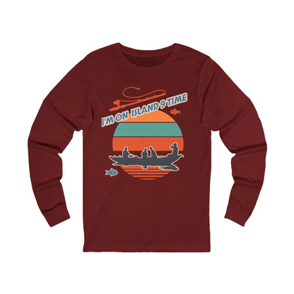 Personalized Adult Unisex Long Sleeve Shirt- I'm On Island 9 Time