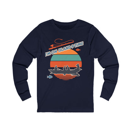Personalized Adult Unisex Long Sleeve Shirt- I'm On Island 9 Time