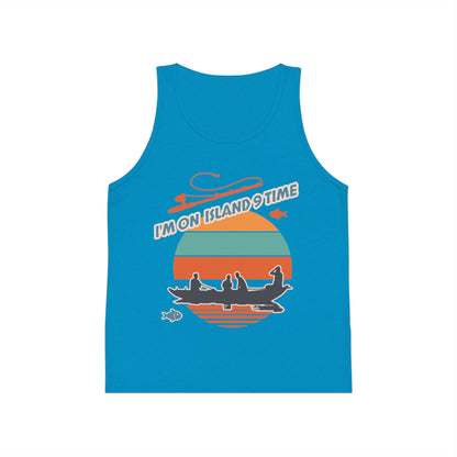 Personalized Kids Tank Top-I'm on Island 9 Time Vibes