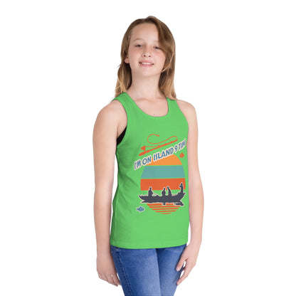 Personalized Kids Tank Top-I'm on Island 9 Time Vibes