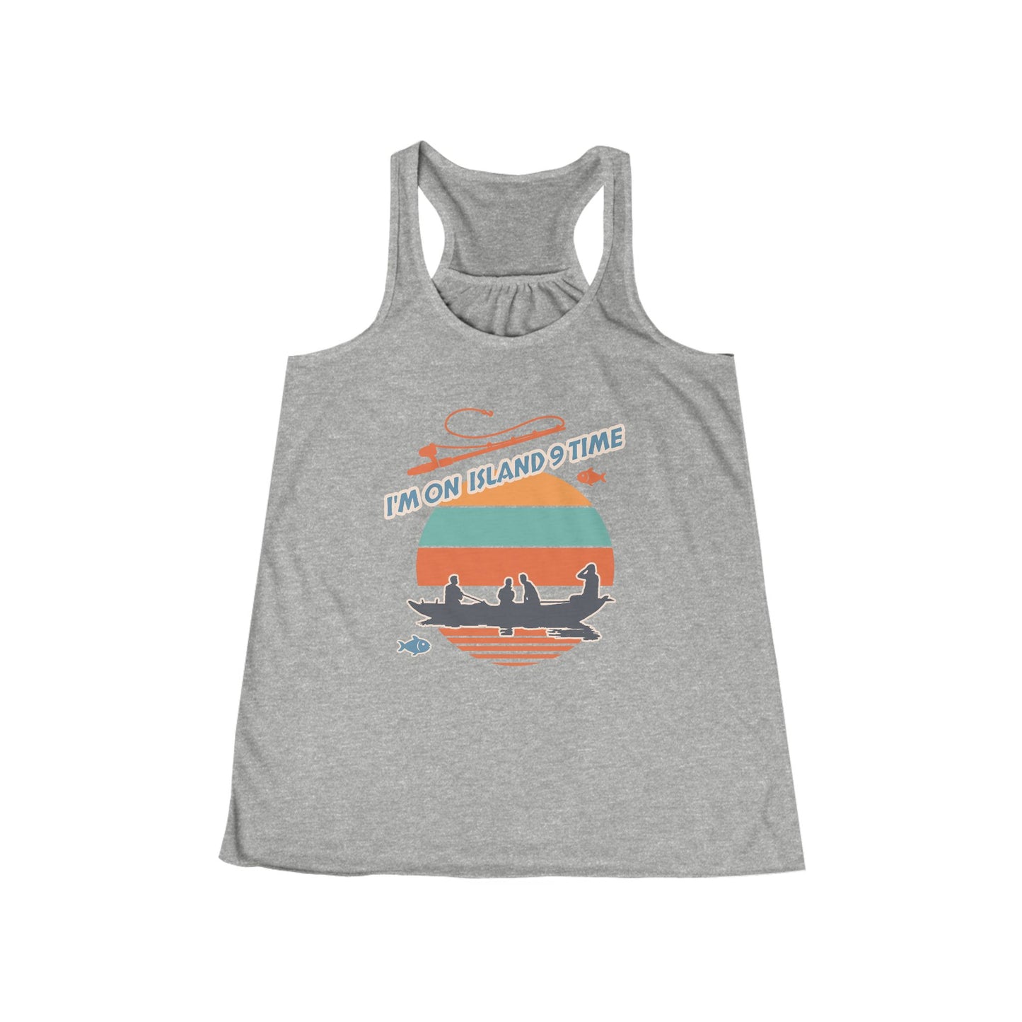 Personalized Women's Flowy Racerback Tank Top-I'm On Island Time