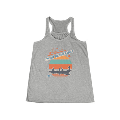 Personalized Women's Flowy Racerback Tank Top-I'm On Island Time