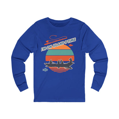 Personalized Adult Unisex Long Sleeve Shirt- I'm On Island 9 Time