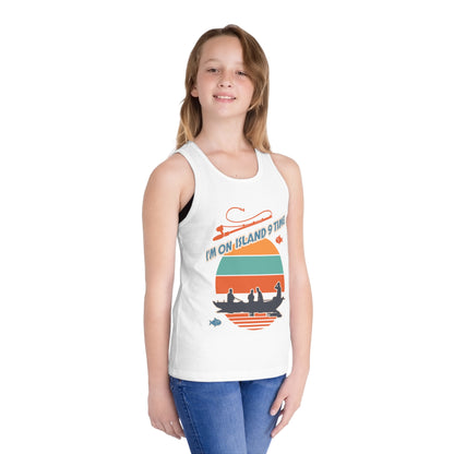 Personalized Kids Tank Top-I'm on Island 9 Time Vibes