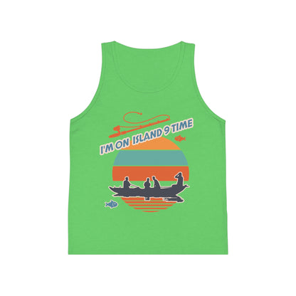 Personalized Kids Tank Top-I'm on Island 9 Time Vibes