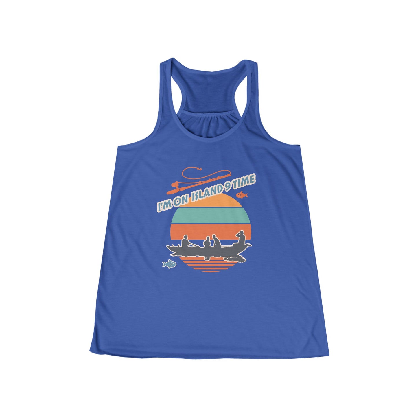 Personalized Women's Flowy Racerback Tank Top-I'm On Island Time