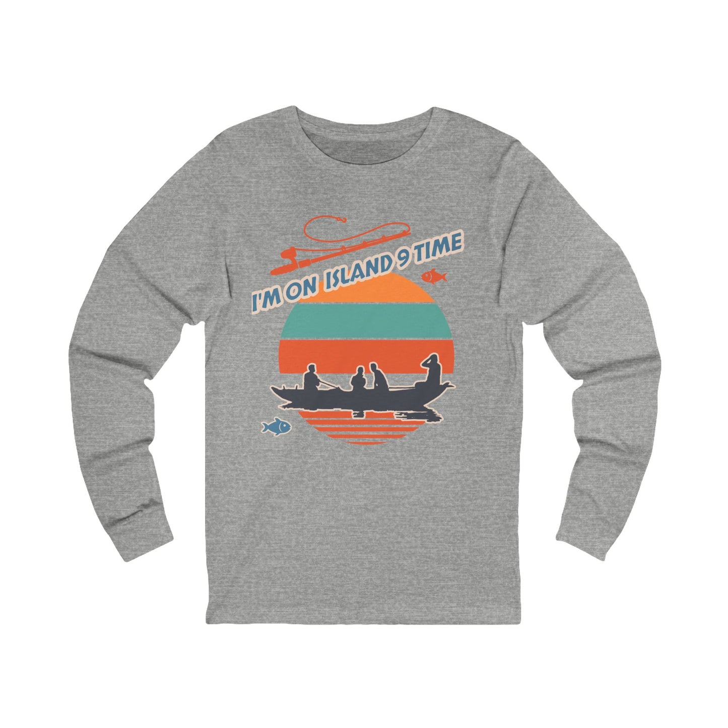 Personalized Adult Unisex Long Sleeve Shirt- I'm On Island 9 Time