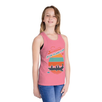 Personalized Kids Tank Top-I'm on Island 9 Time Vibes