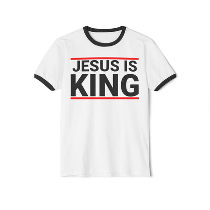Unisex Cotton Ringer T-Shirt - Jesus is King