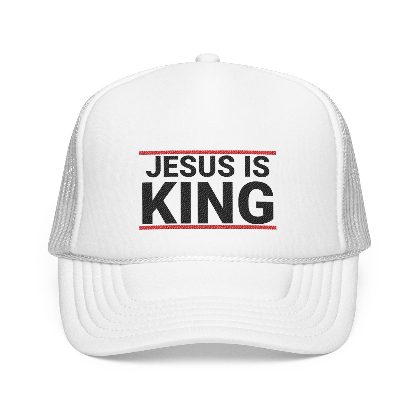 Embroidered 'Jesus is King' Trucker Hat