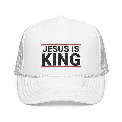 Embroidered 'Jesus is King' Trucker Hat