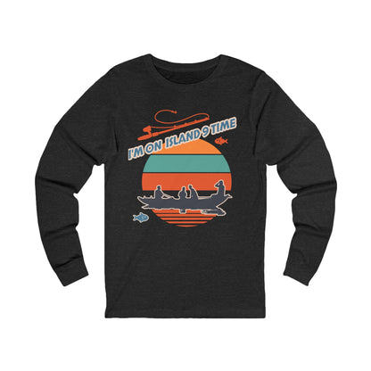 Personalized Adult Unisex Long Sleeve Shirt- I'm On Island 9 Time